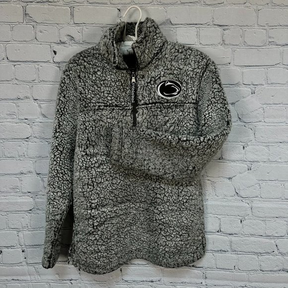 Boxercraft 1/4‎ Zip PENN STATE Pullover Sherpa, Size XS, Frost/Navy - Picture 1 of 9